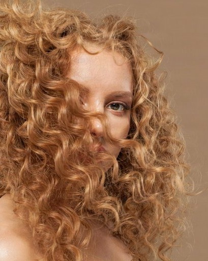 Golden blonde curls
